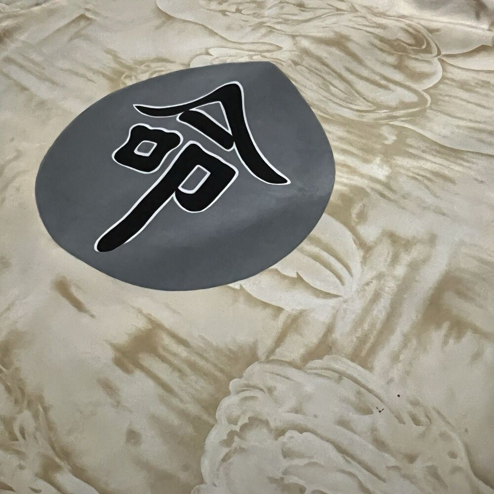Vintage Samurai Kanji Graphic Button Up Shirt L - Picture 6 of 7